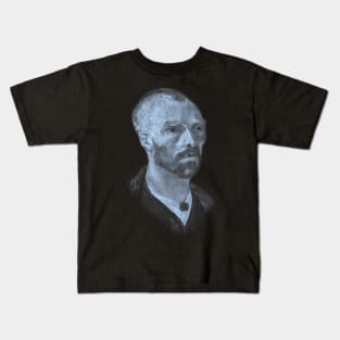 Van Gogh Self Portrait in Blue Kids T-Shirt